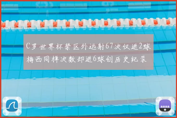 C罗世界杯禁区外远射67次仅进2球梅西同样次数却进6球创历史纪录